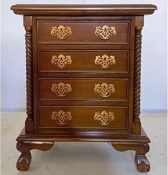 Тумба прикроватная 4 ящика MSU.611 bcd-180 купить в интернет магазине Мебель из массива. Звоните +7 495 961-63-63 Мебель Индонезии